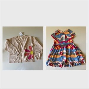 Peek Kids' Groovy Floral Dress & Daisy
Cardigan Set, Size 8